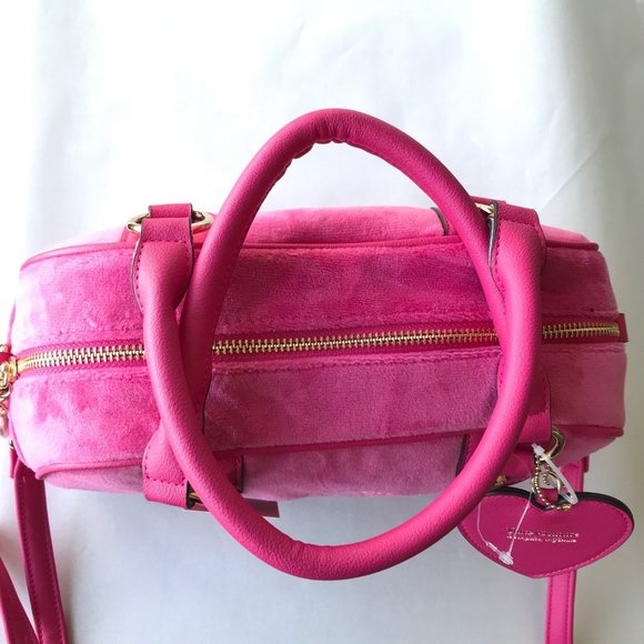 Juicy Couture Hot Pink Free Love Heritage Bowler Crossbody Bag - Picture 4 of 9